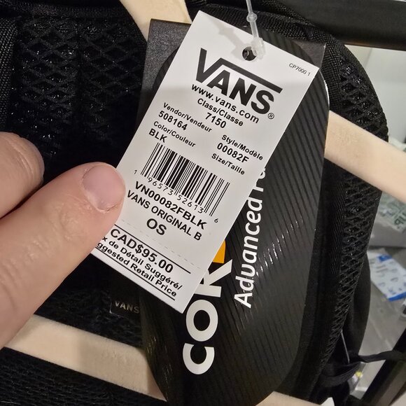 Vans Original Backpack VN00082FBLK Black Unisex Bag Laptop Skateboarding NEW - Picture 3 of 9